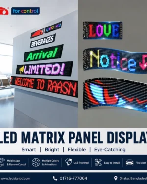 LED Matrix Panel Display for Shop Showroom Restaurant