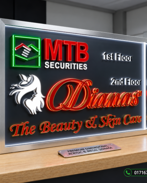 3D High Letter Sign Board with Acrylic and Metal Finishing