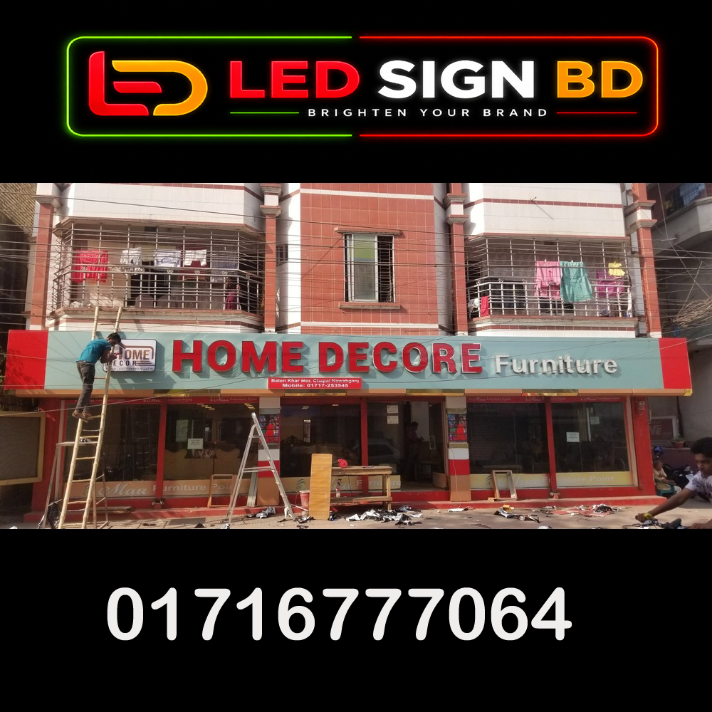 SS Bata Model Acrylic Sign Board