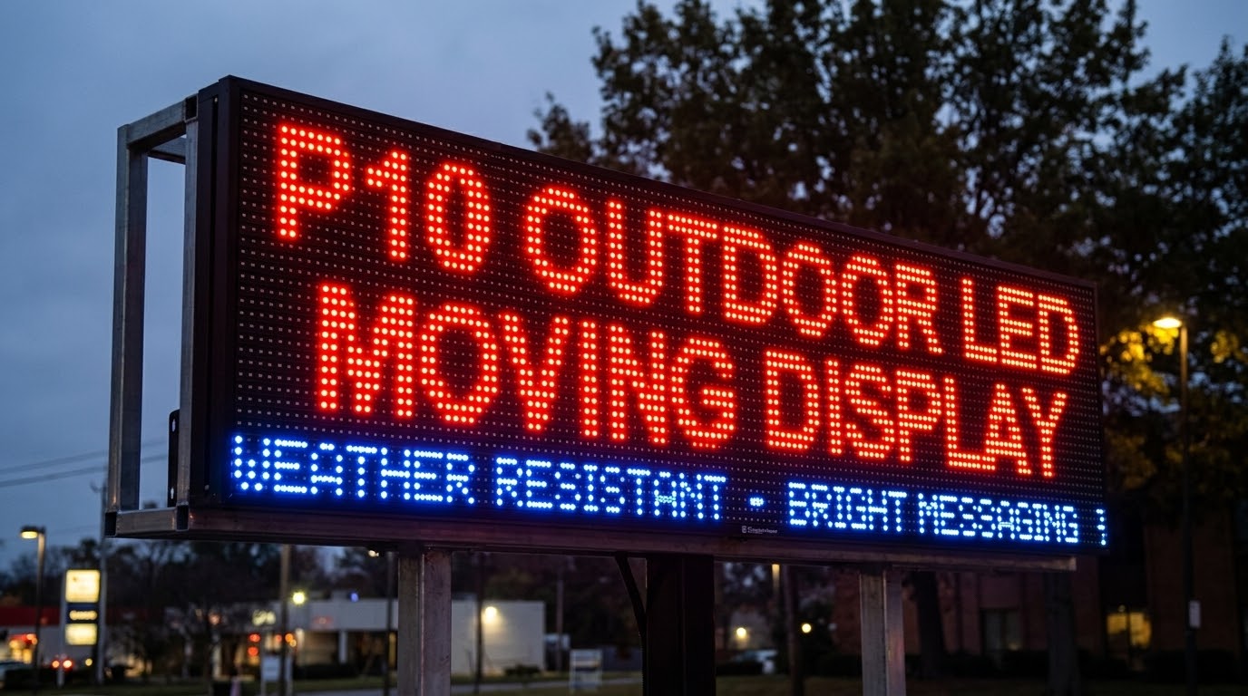 P10 Outdoor LED Moving Display Panel (WiFi Controlled)