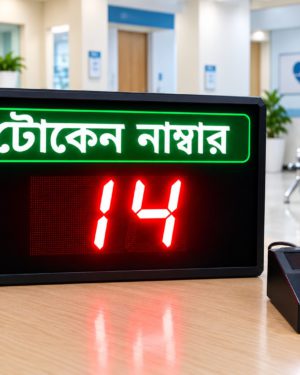 Digital LED Token Number Display with Controller for Hospital, Bank and Office